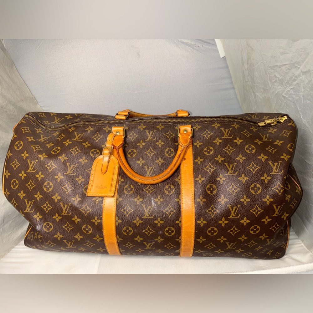 Louis Vuitton Brown and Tan Monogram Duffel Bag | Private Jet | Travel